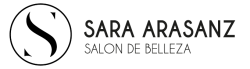 logotipo de Sara Arasanz, letras en negro y al lado la letra S rodeado de un círculo